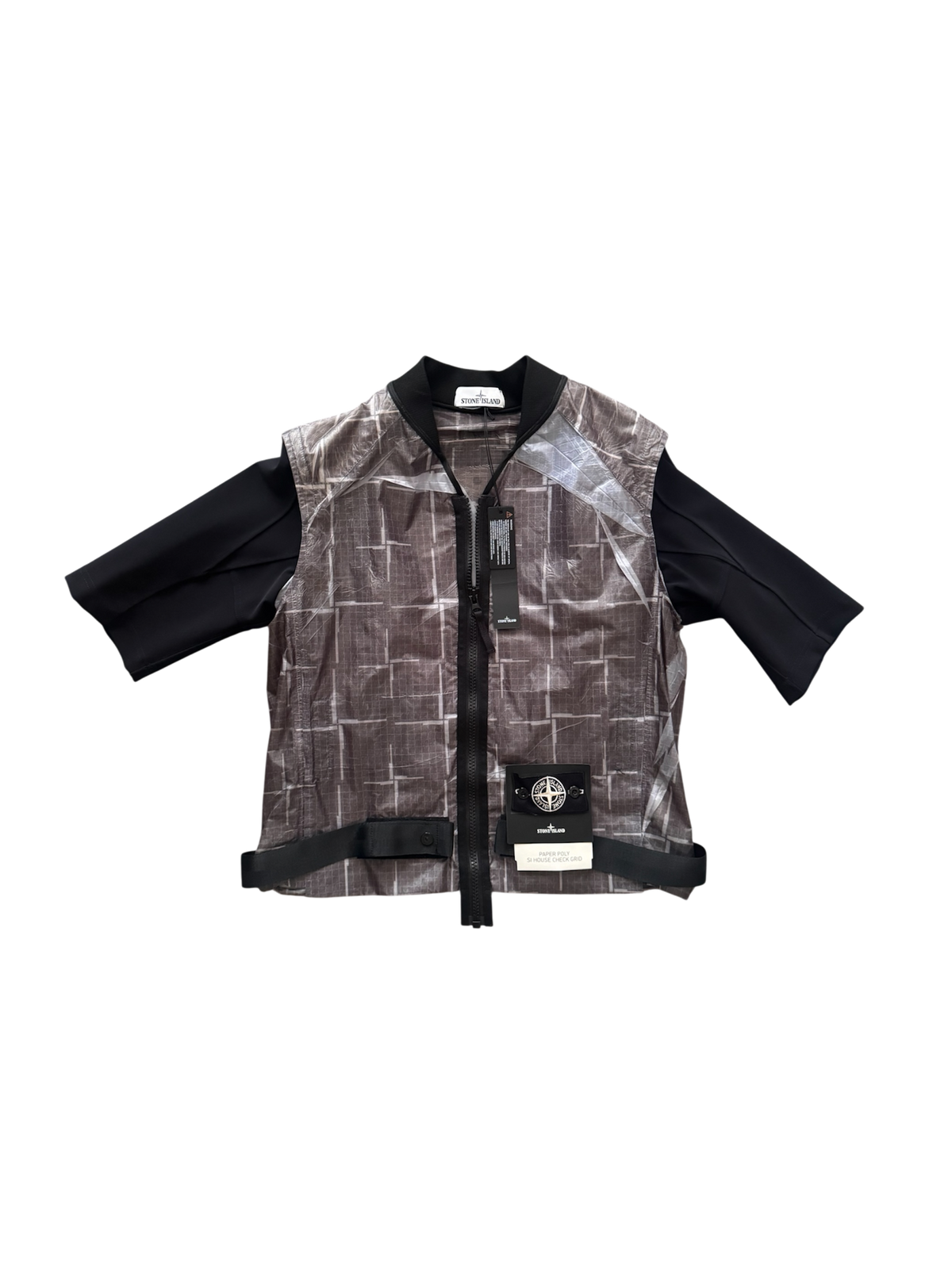 Stone Island 'Paper Poly House Check Grid' Jacket - Large