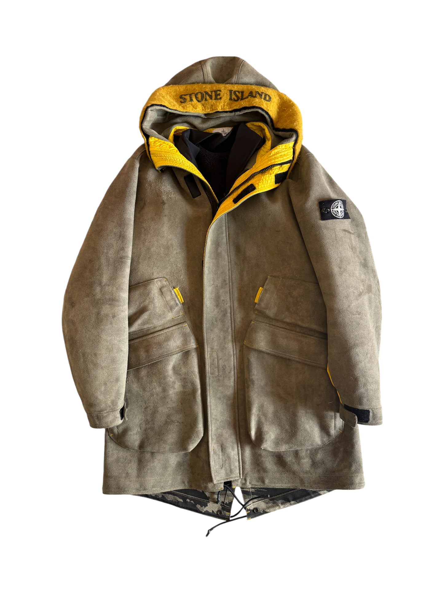 Stone Island 'Man Made Suede' Parka - Large