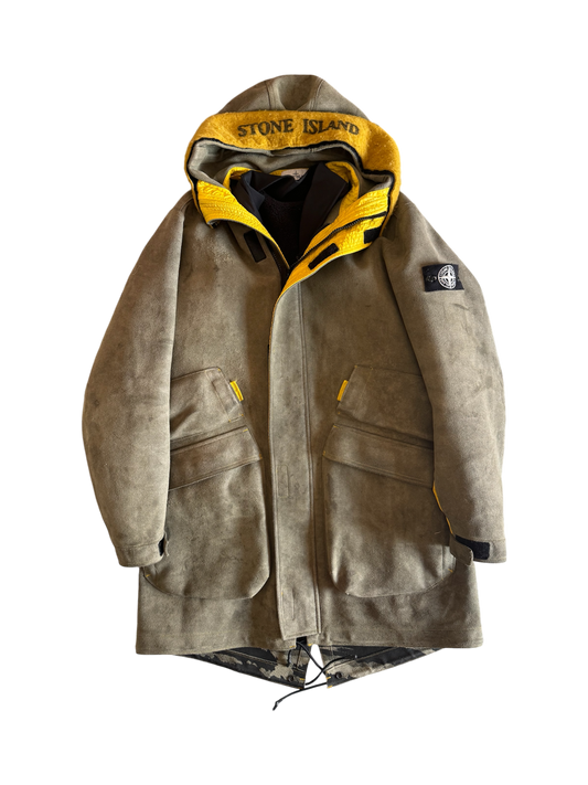 Stone Island 'Man Made Suede' Parka - Large