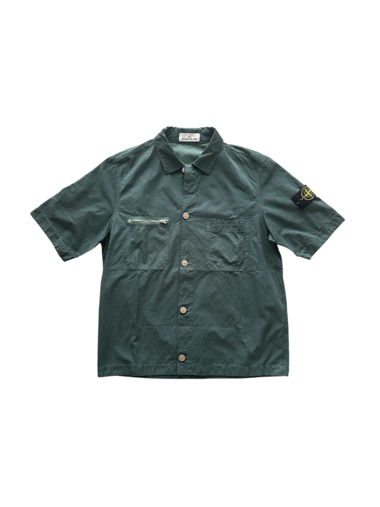 Stone Island Green Shortsleeve Overshirt - Medium
