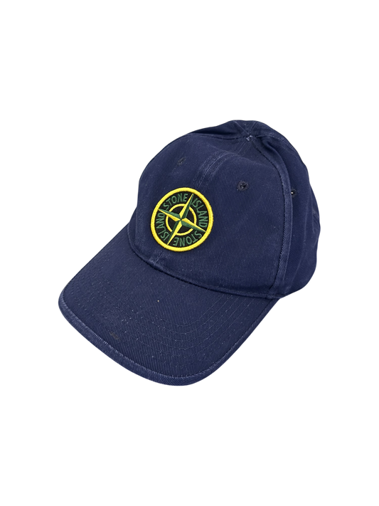 Stone Island Blue Logo Cap - Large