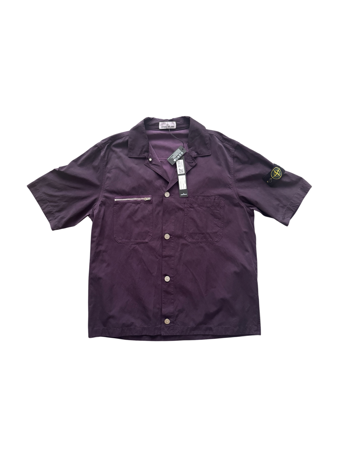 Stone Island Violet Shortsleeve Overshirt - XL