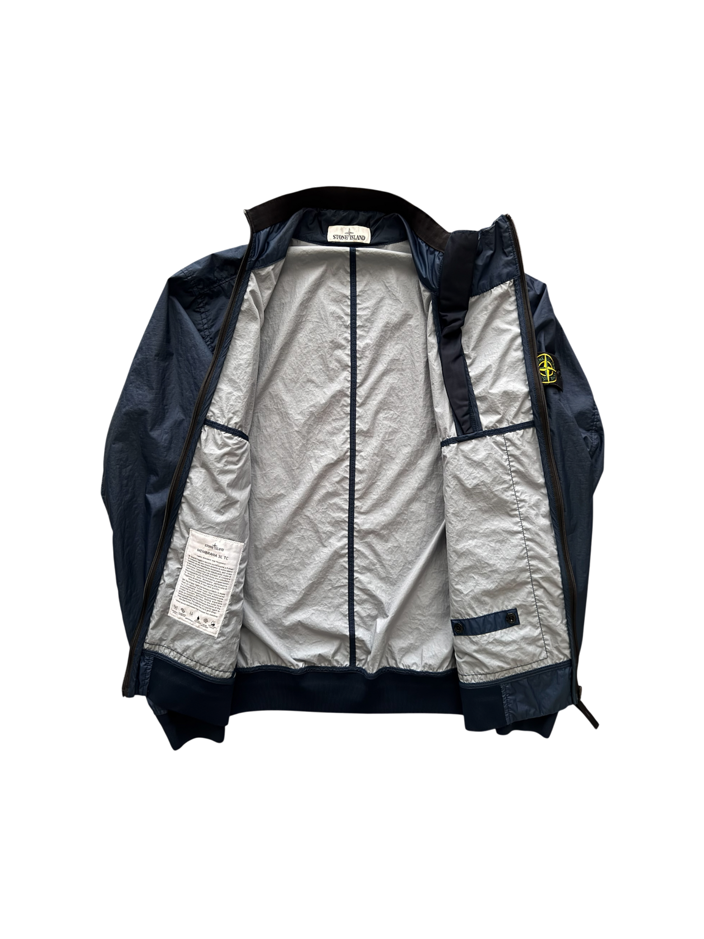 Stone Island Blue 'Membrana 3L TC' Jacket - Medium