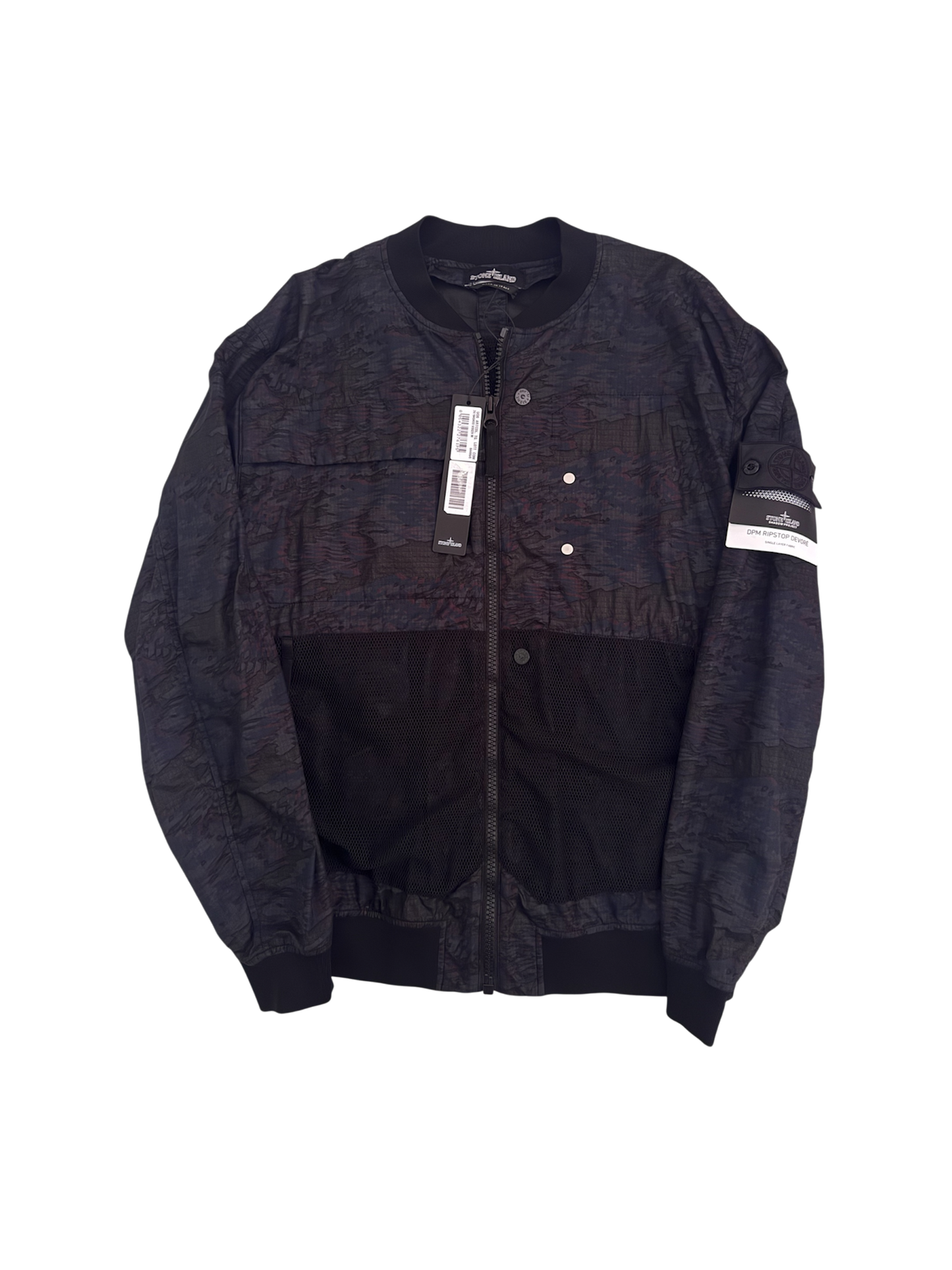 Stone Island Shadow Project Black 'DPM Ripstop Devorè' Jacket - Medium