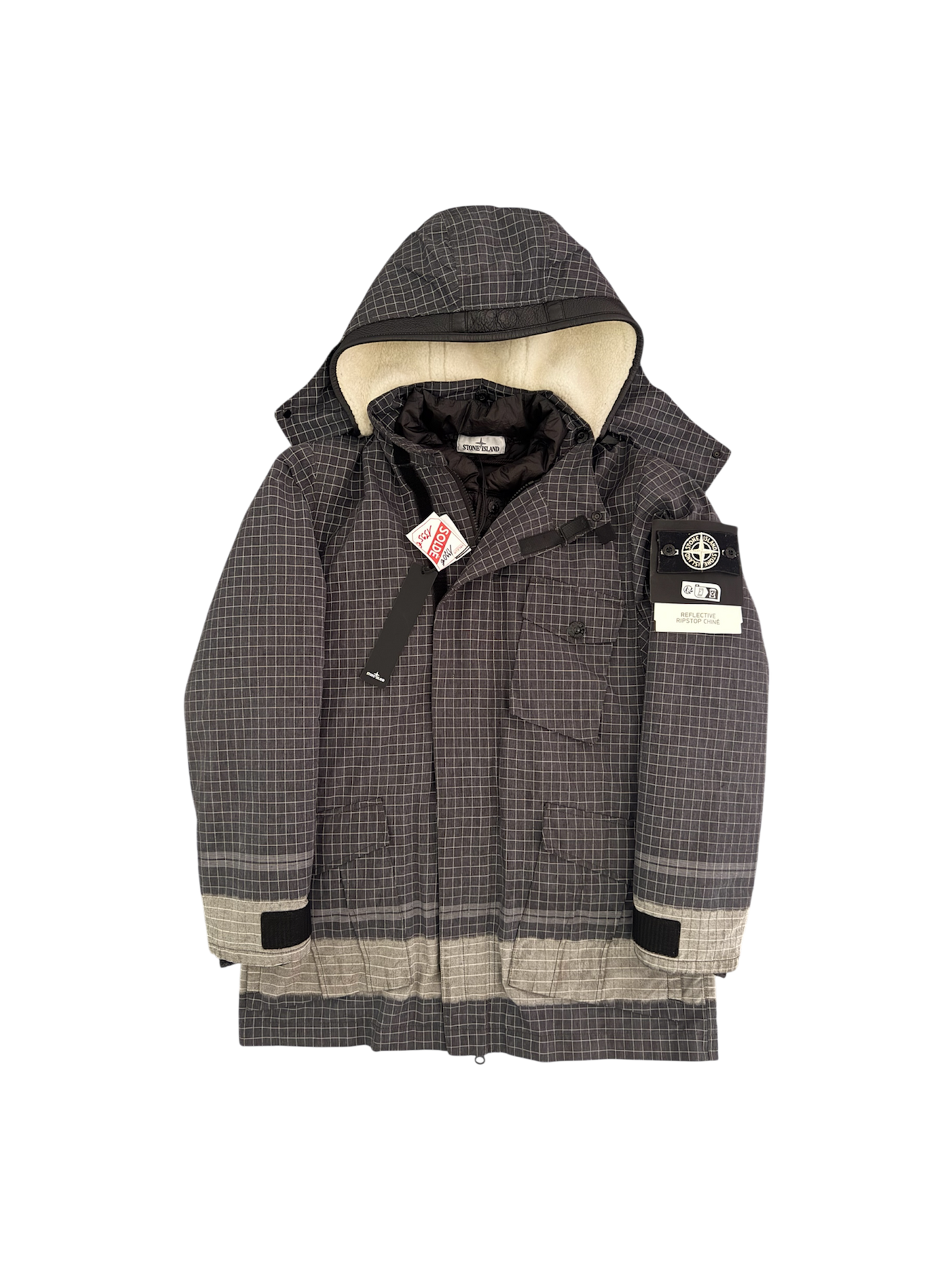 Stone Island ‘Reflective Ripstop Chinè' Parka - Small
