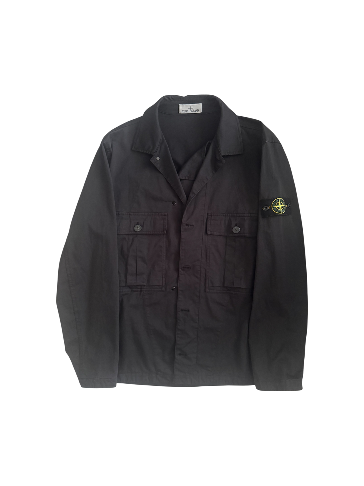 Stone Island Black Cotton Overshirt - XL