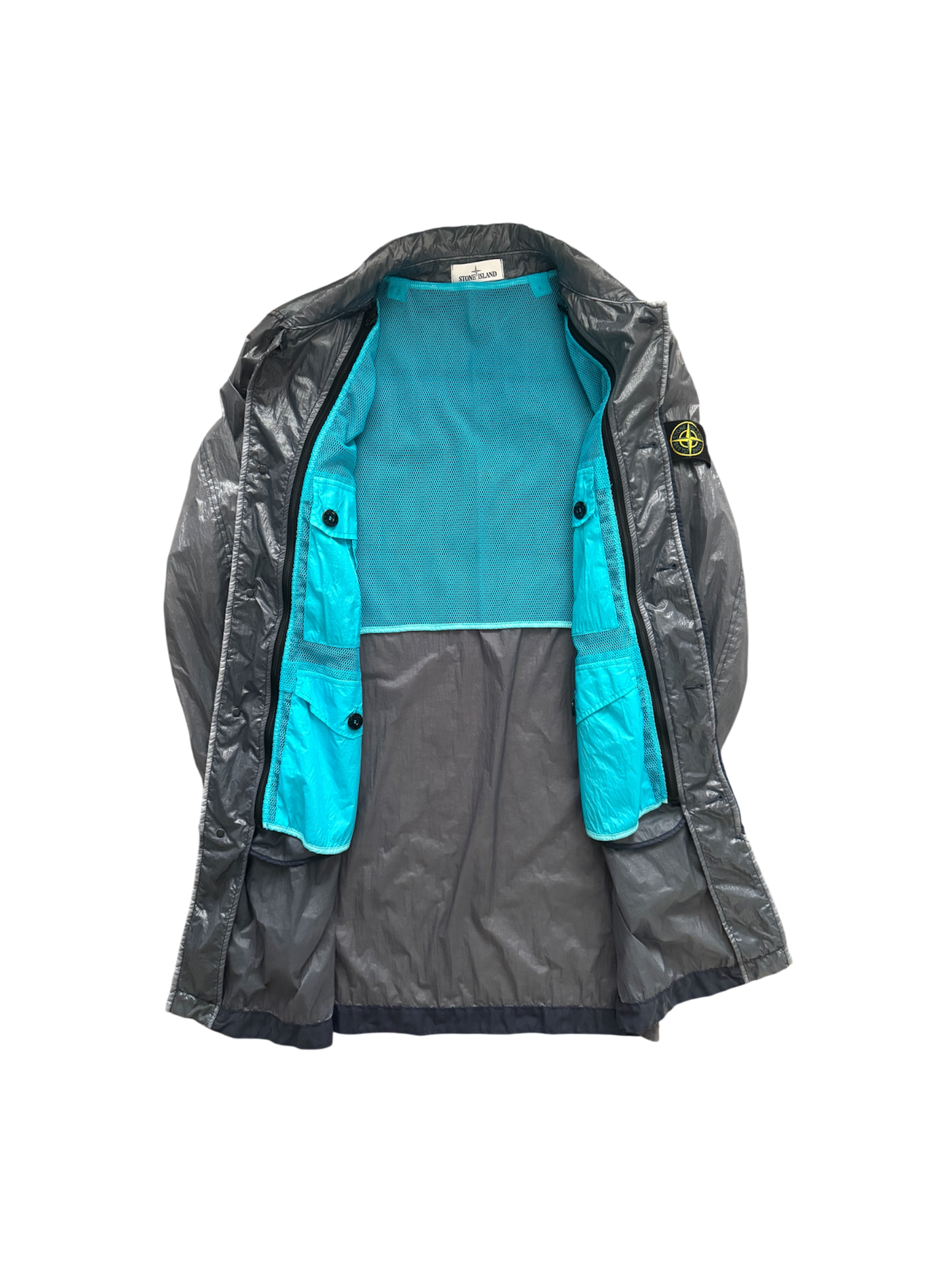 Stone Island Blue 'Lucido TC' Trench - Large