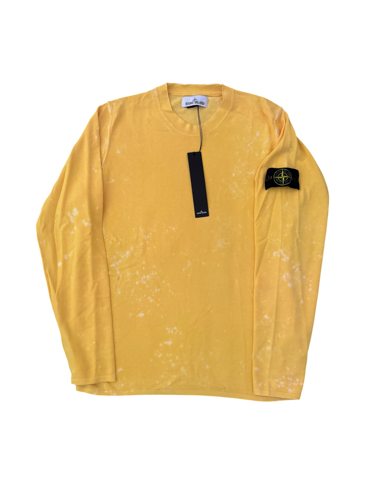 Stone Island Yellow Off-Dye OVD Treatment Knit - Medium