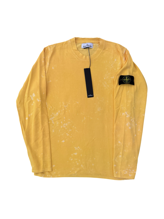 Stone Island Yellow Off-Dye OVD Treatment Knit - Medium
