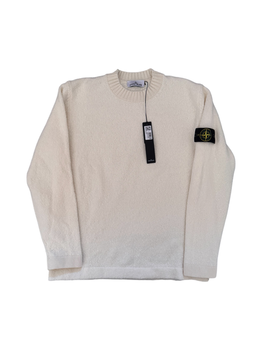 Stone Island 2024 Cream Wool Crewneck - XXL