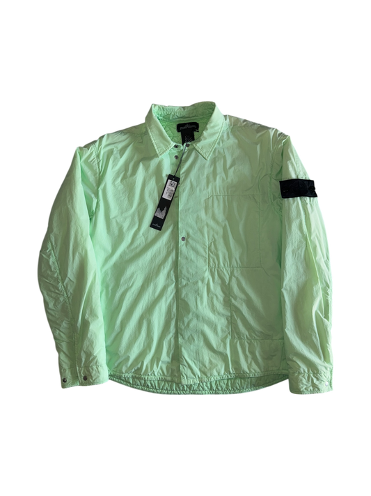 Stone Island Shadow Project Lime Padded Overshirt - Large