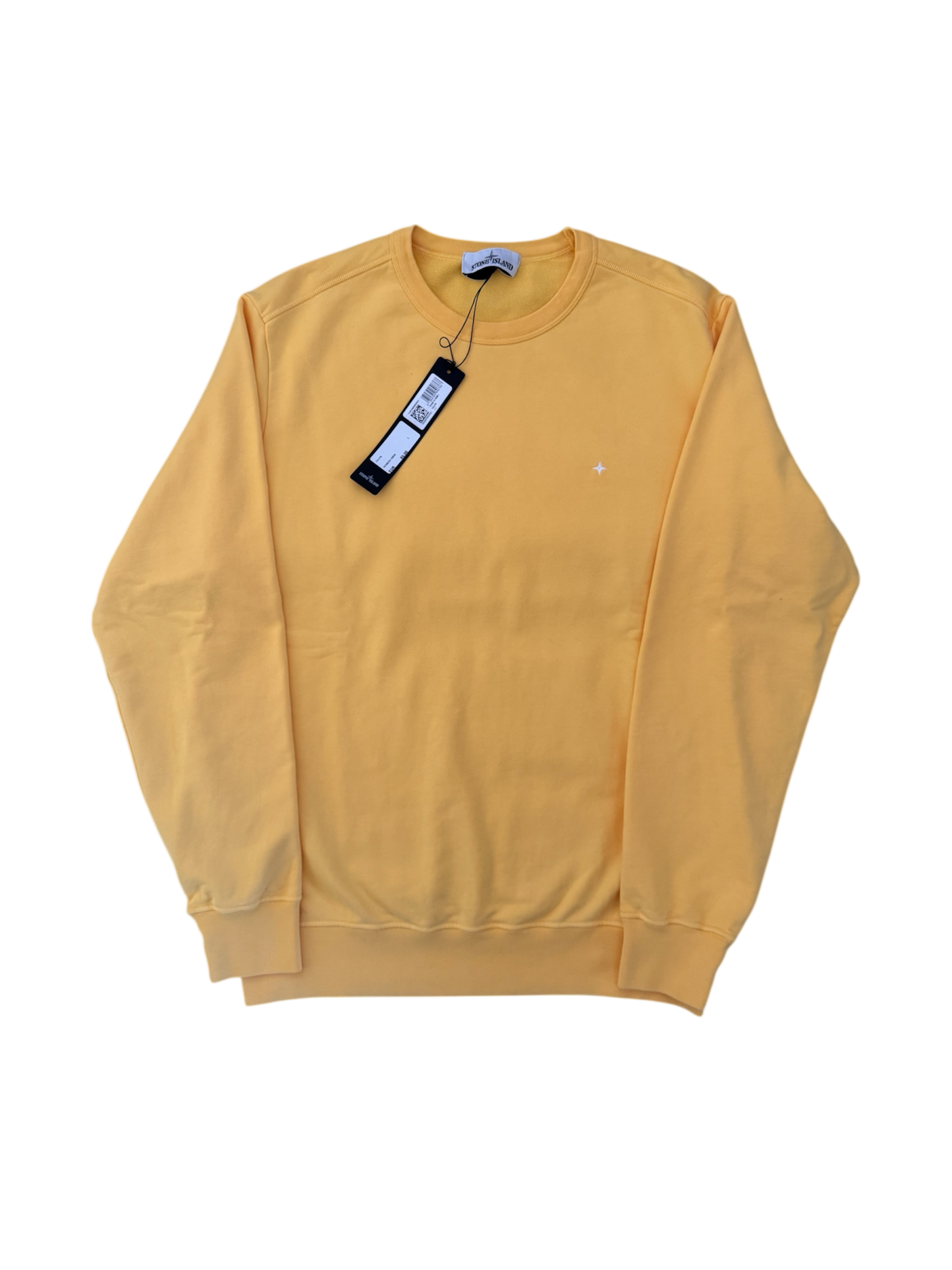 Stone Island 2022 Yellow Stellina Crewneck - Large