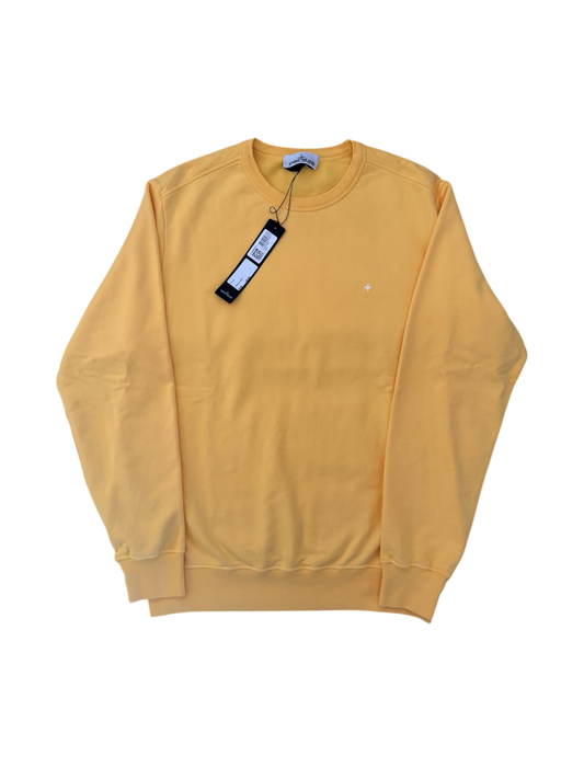 Stone Island 2022 Yellow Stellina Crewneck - Large