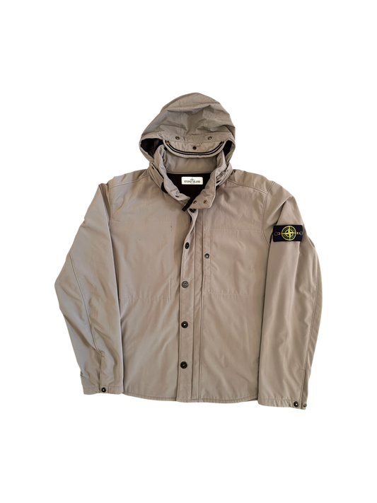 Stone Island 2012 Grey Fleece Lined 'Soft Shell' Jacket - XL