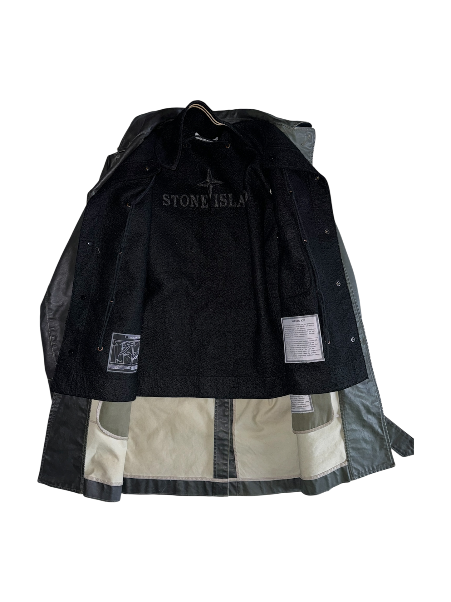 Stone Island 'Waxed Ice Heat Reactive' Trench - Medium