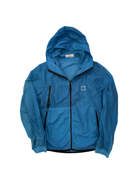 Stone Island Light Blue 'Lamy Velour' Jacket - Medium