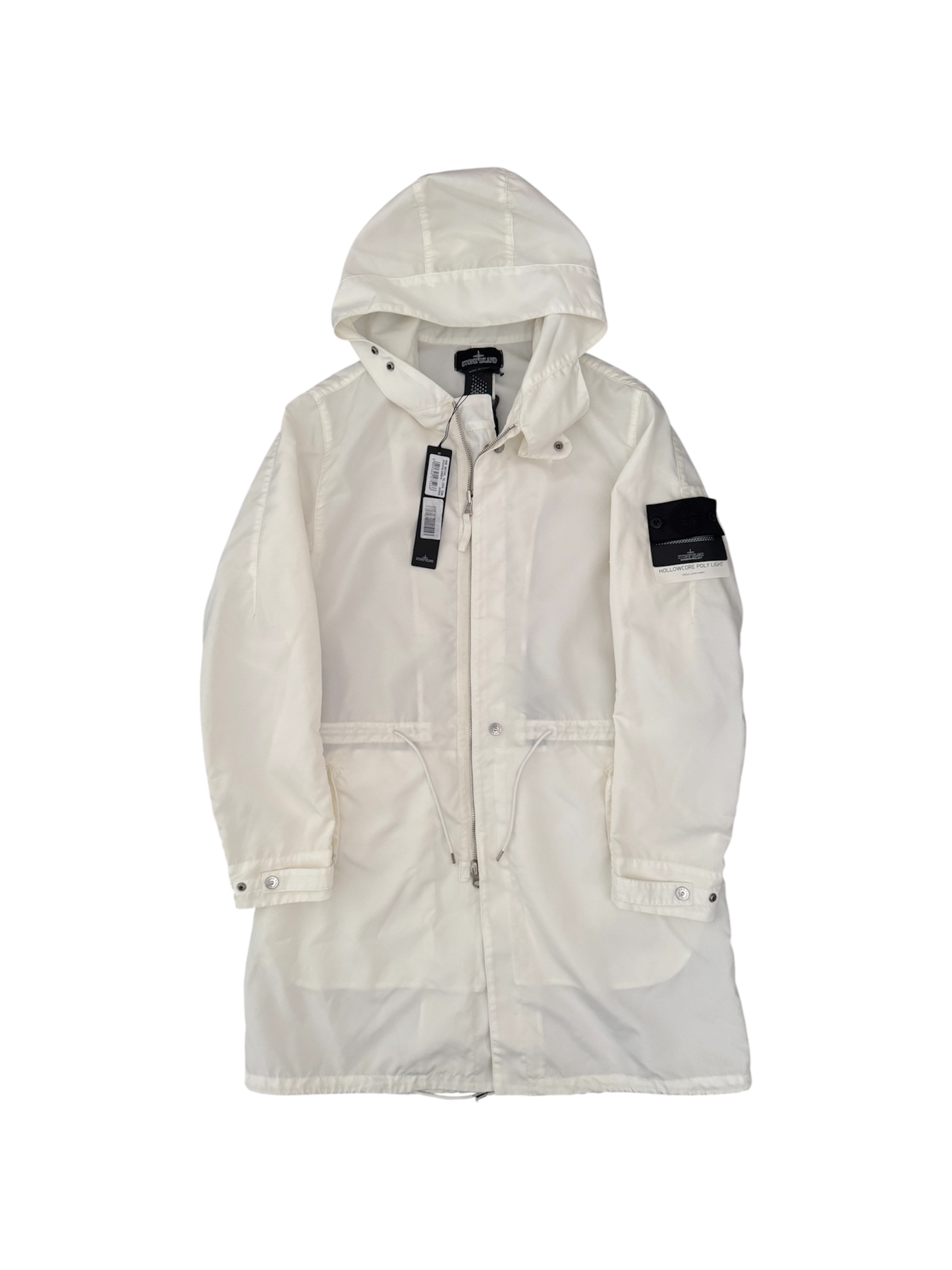 Stone Island Shadow Project White 'Hollowcore Poly Light' Parka - Small