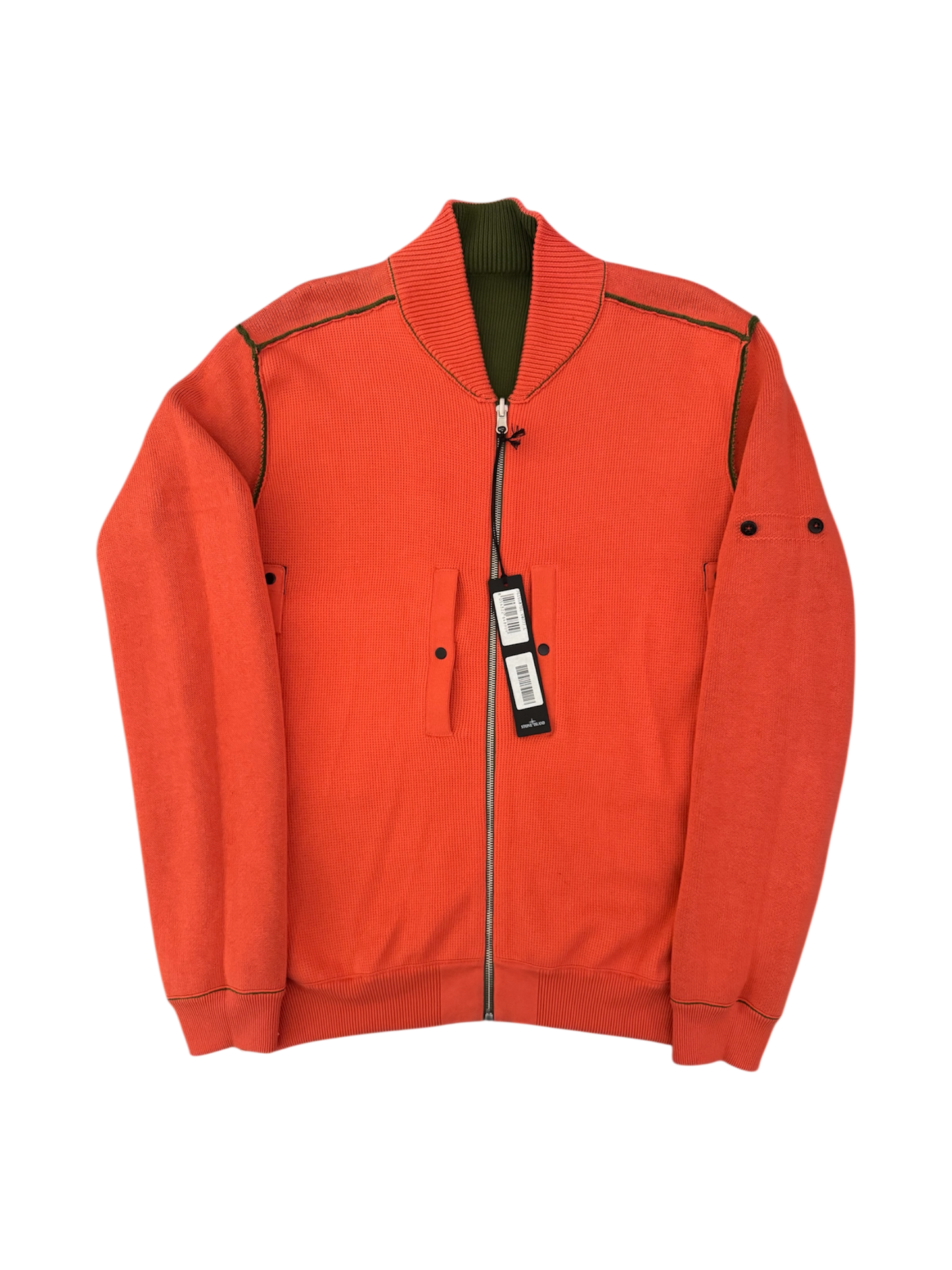 Cardigan Stone Island 2022 Reversibile Verde/Rosso - Large