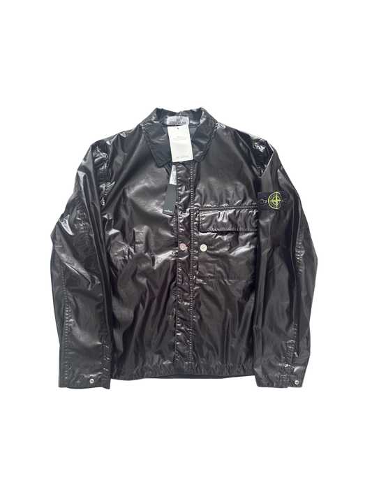 Stone Island 2025 Black Glass Overshirt - Large