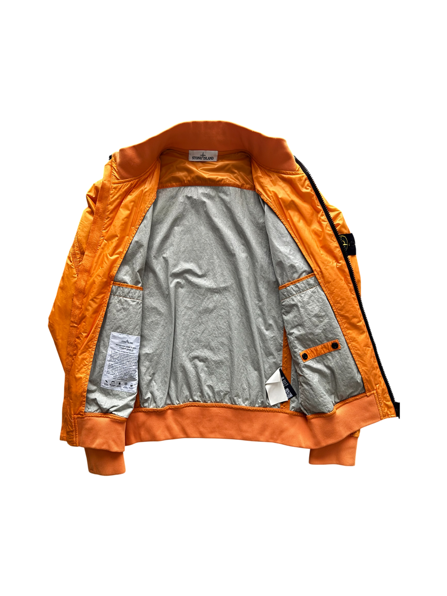 Stone Island Orange 'Micro Rip Stop Tyvek Shield' Jacket - Large