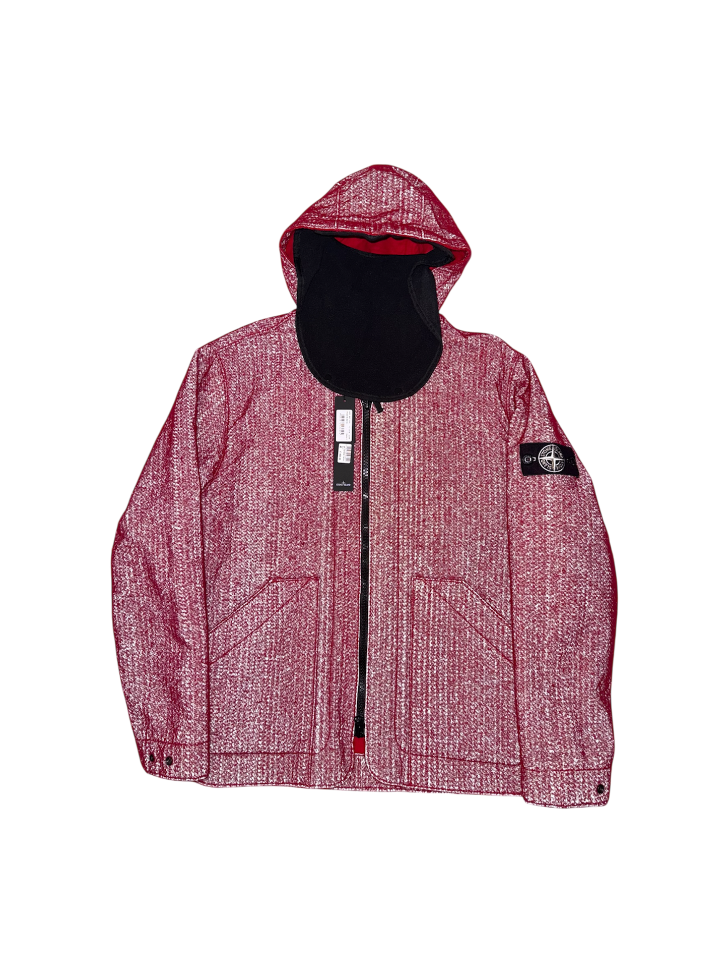 Stone Island 'Needle Punched Reflective' Balaclava Jacket - Large