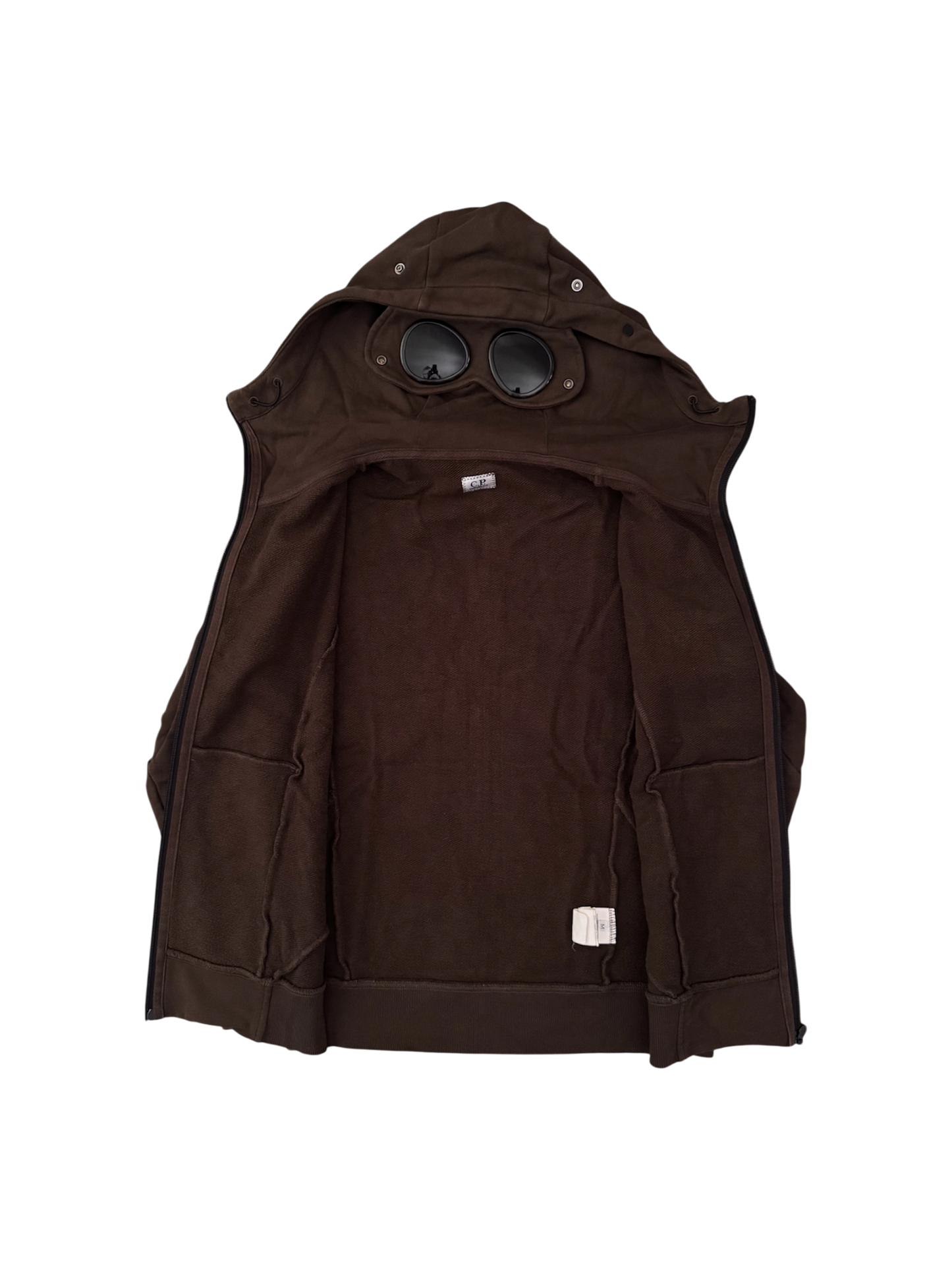 C.P. Company Brown Goggle Hoodie - 48 (Medium)