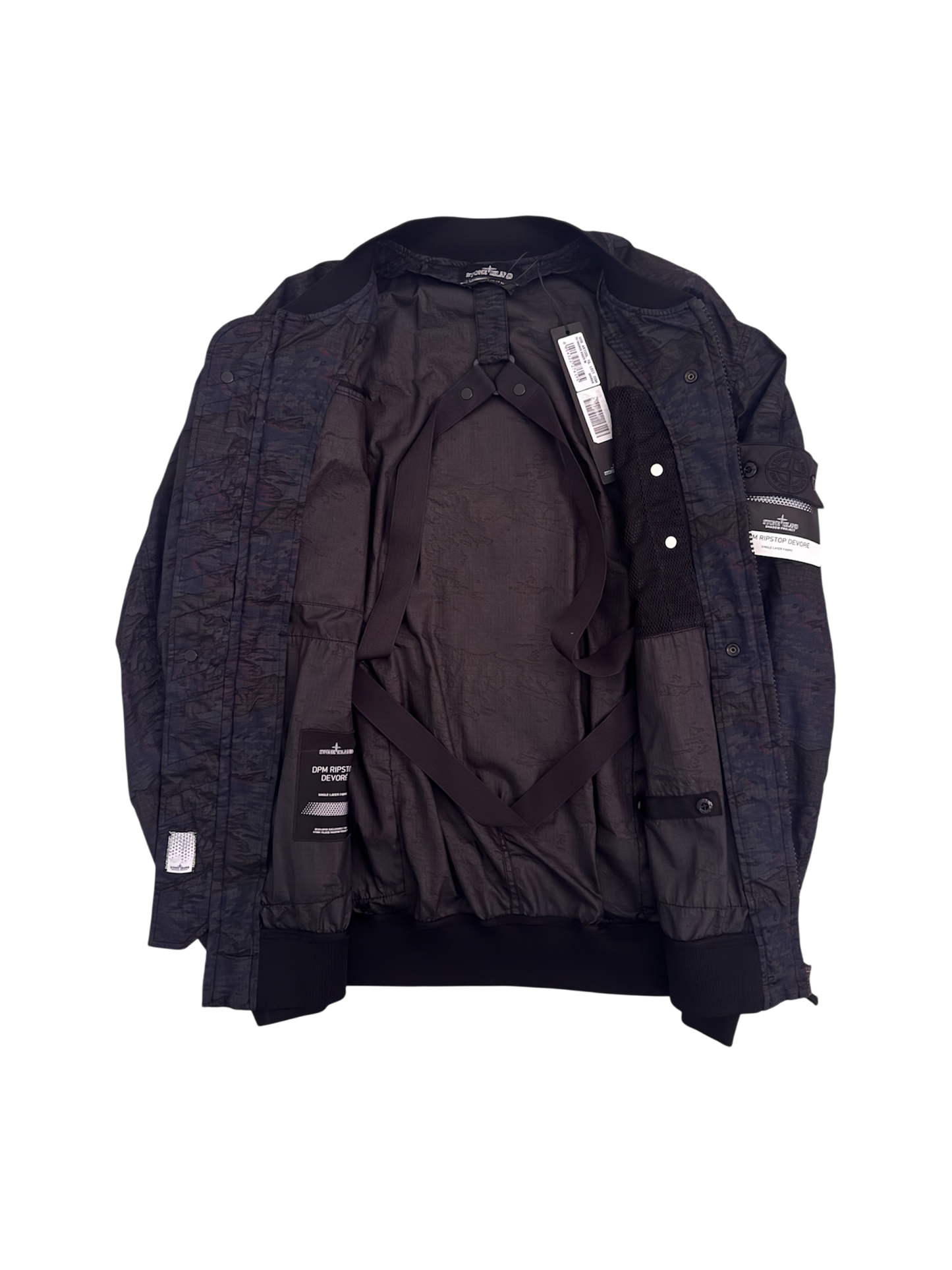 Stone Island Shadow Project Black 'DPM Ripstop Devorè' Jacket - Medium