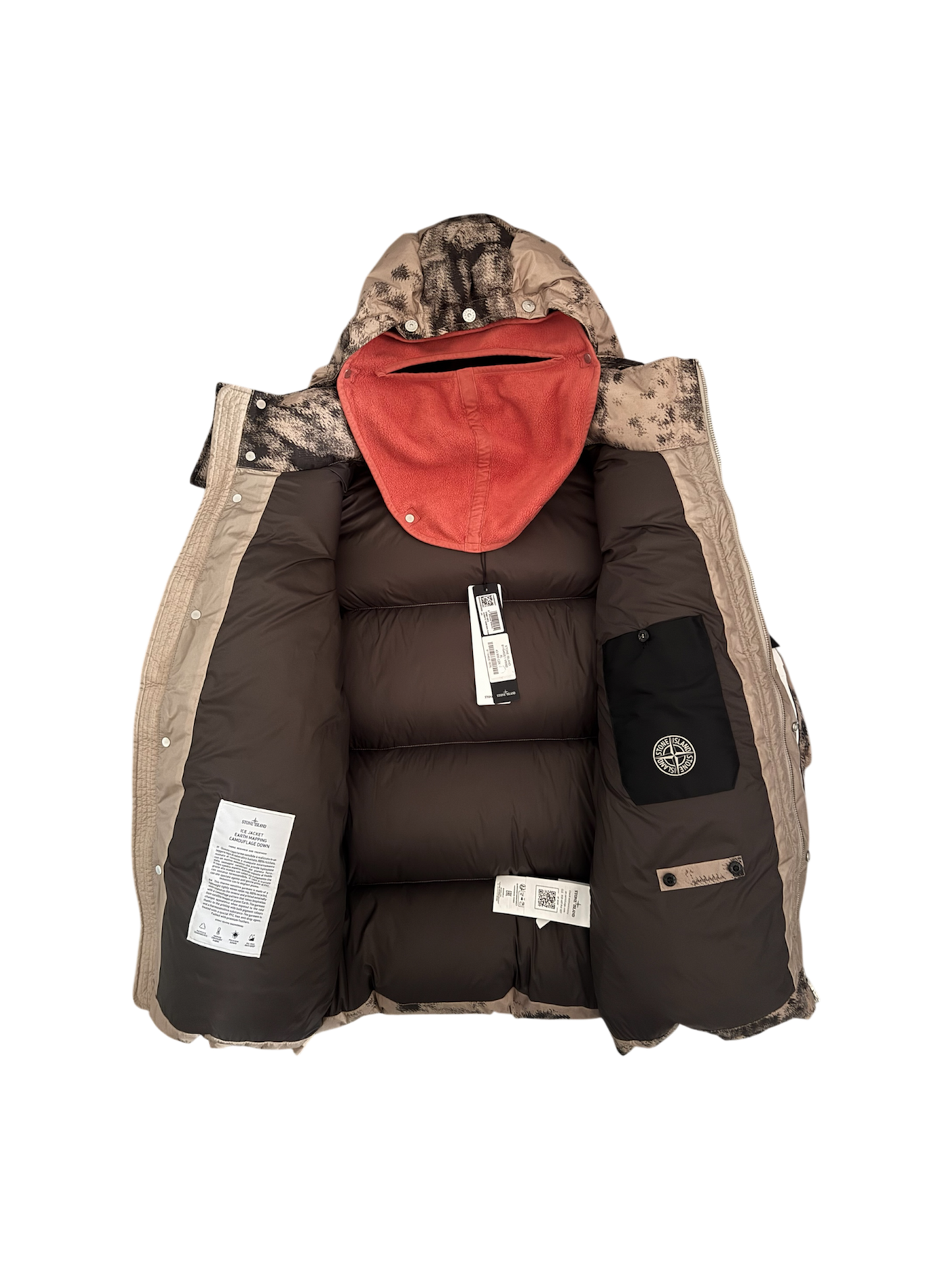 Stone Island 'Ice Jacket Earth Mapping Camouflage Down' Puffer - XL