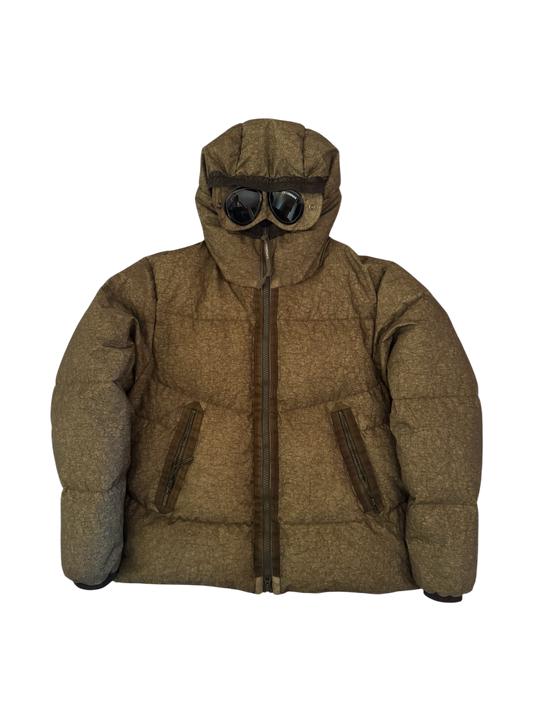 C.P. Company Khaki 'Co-Ted' Down Goggle Puffer - 50 (Large)