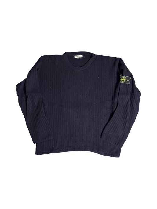 Stone Island Vintage Navy Wool Knit - Large