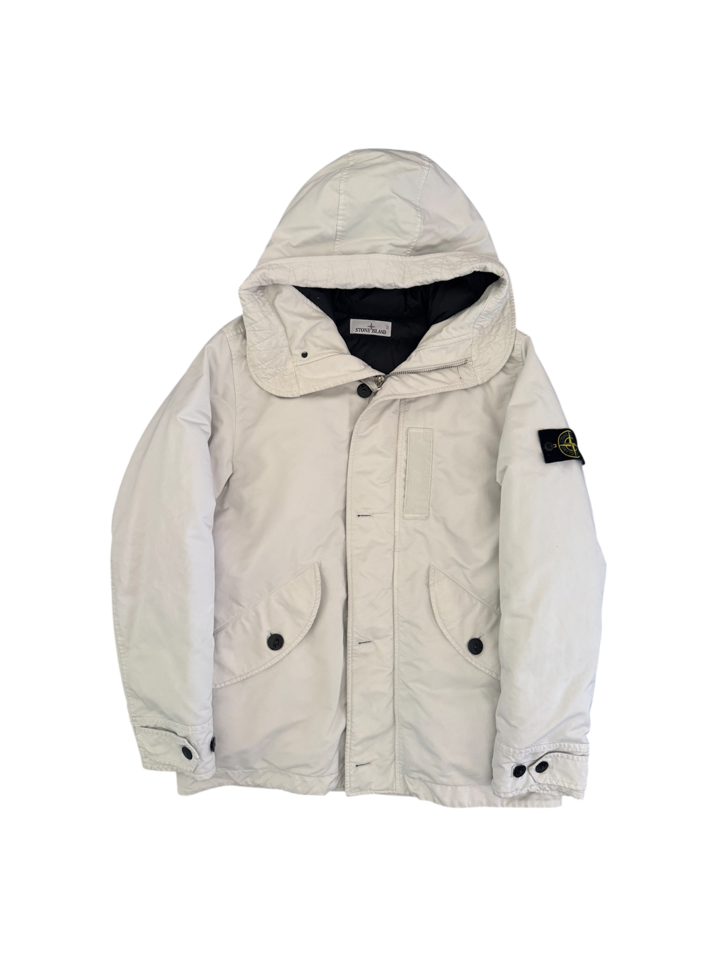 Stone Island White 'David TC Down' Jacket - Medium