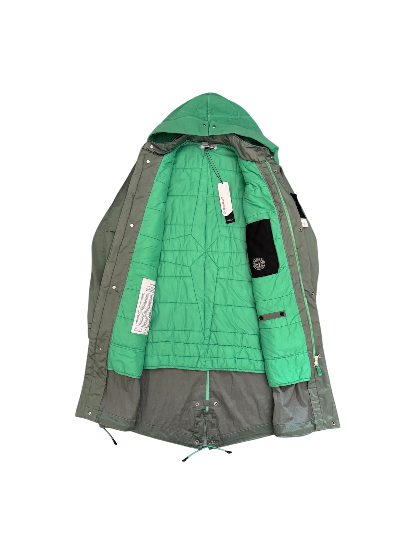 Stone Island 2022 Green 'Nylon Metal Watro Primaloft Insulation' Parka - Large