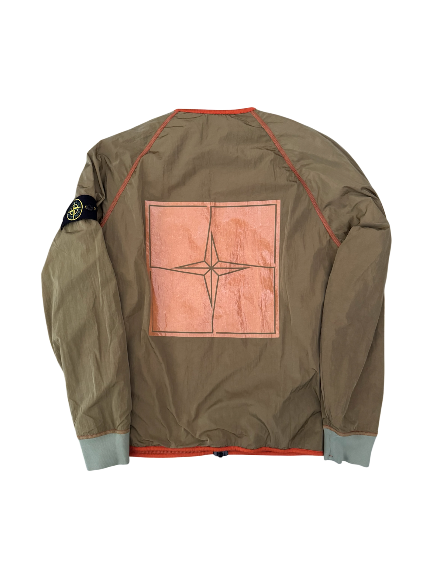 Stone Island Giacca Reversibile Nylon Metal Cachi/Arancione - Large