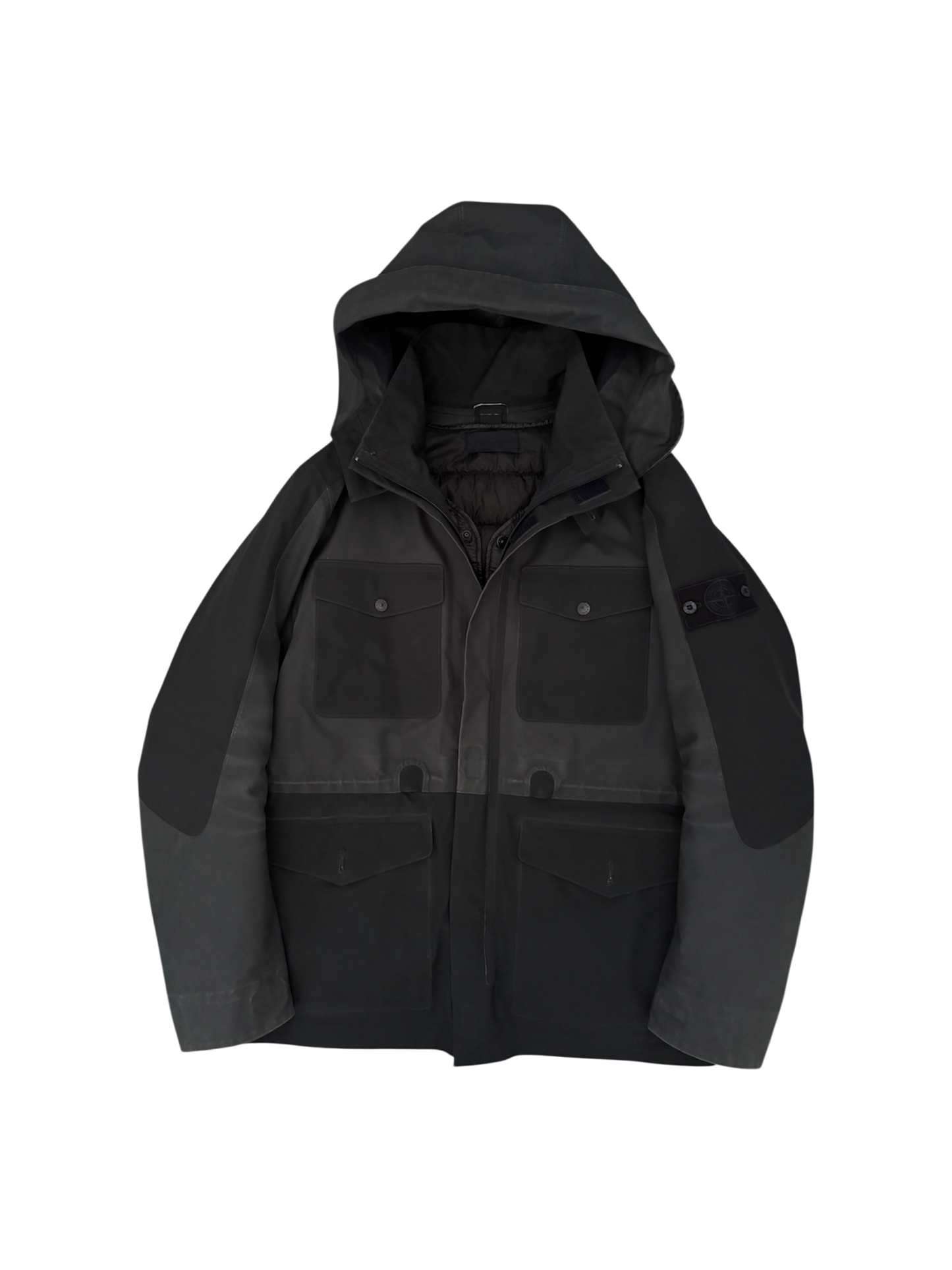 Stone Island 'Tank Shield Ghost Piece' Hooded Coat - Large