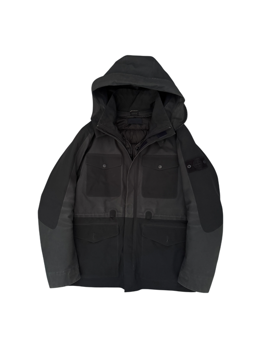 Stone Island 'Tank Shield Ghost Piece' Hooded Coat - Large