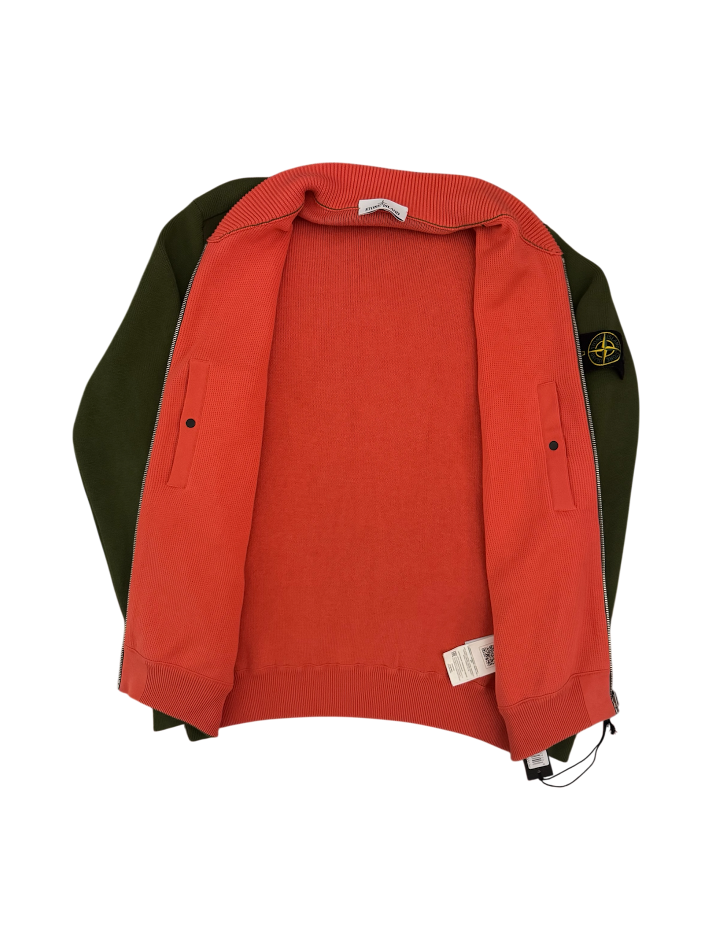 Cardigan Stone Island 2022 Reversibile Verde/Rosso - Large