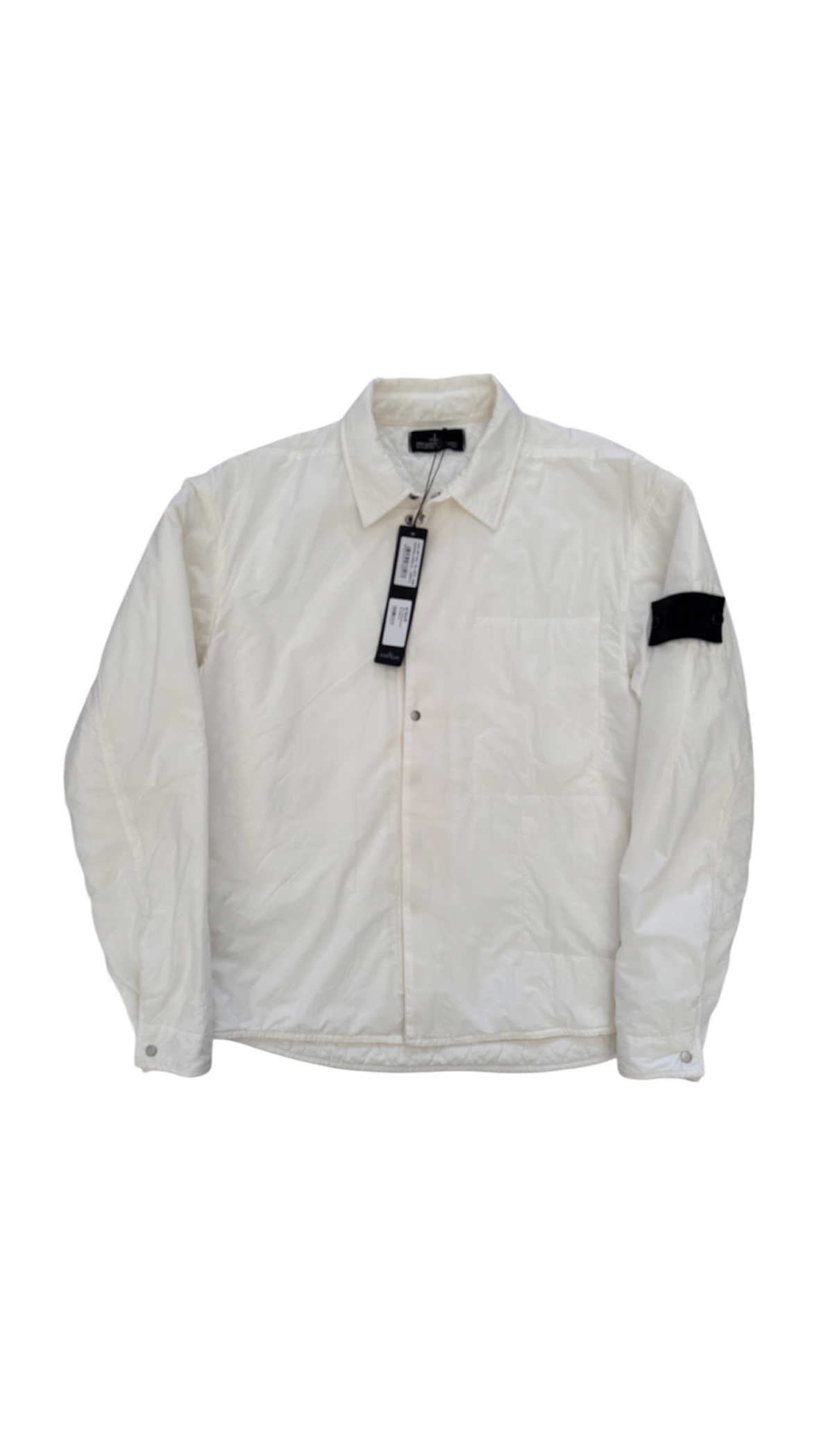 Stone Island Shadow Project White Padded Overshirt - Medium