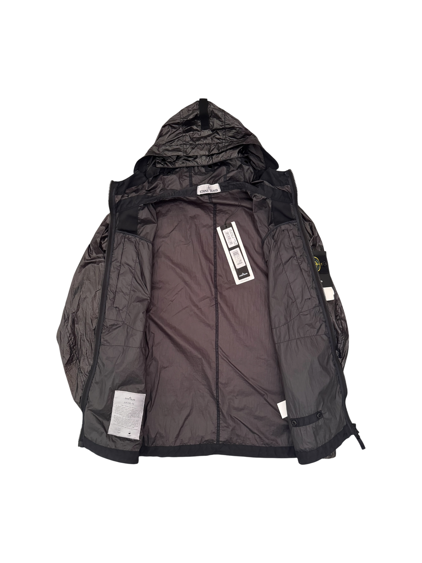 Stone Island Black 'Lucido TC' Jacket - Medium