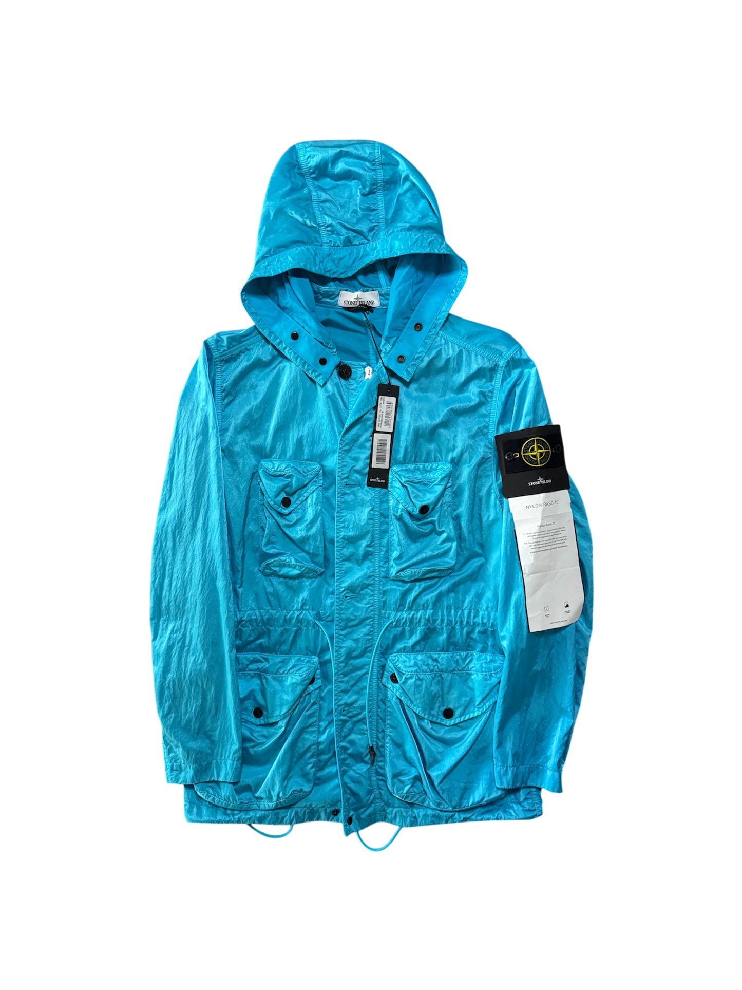 Giacca Stone Island 'Nylon Raso' Azzurra - Large