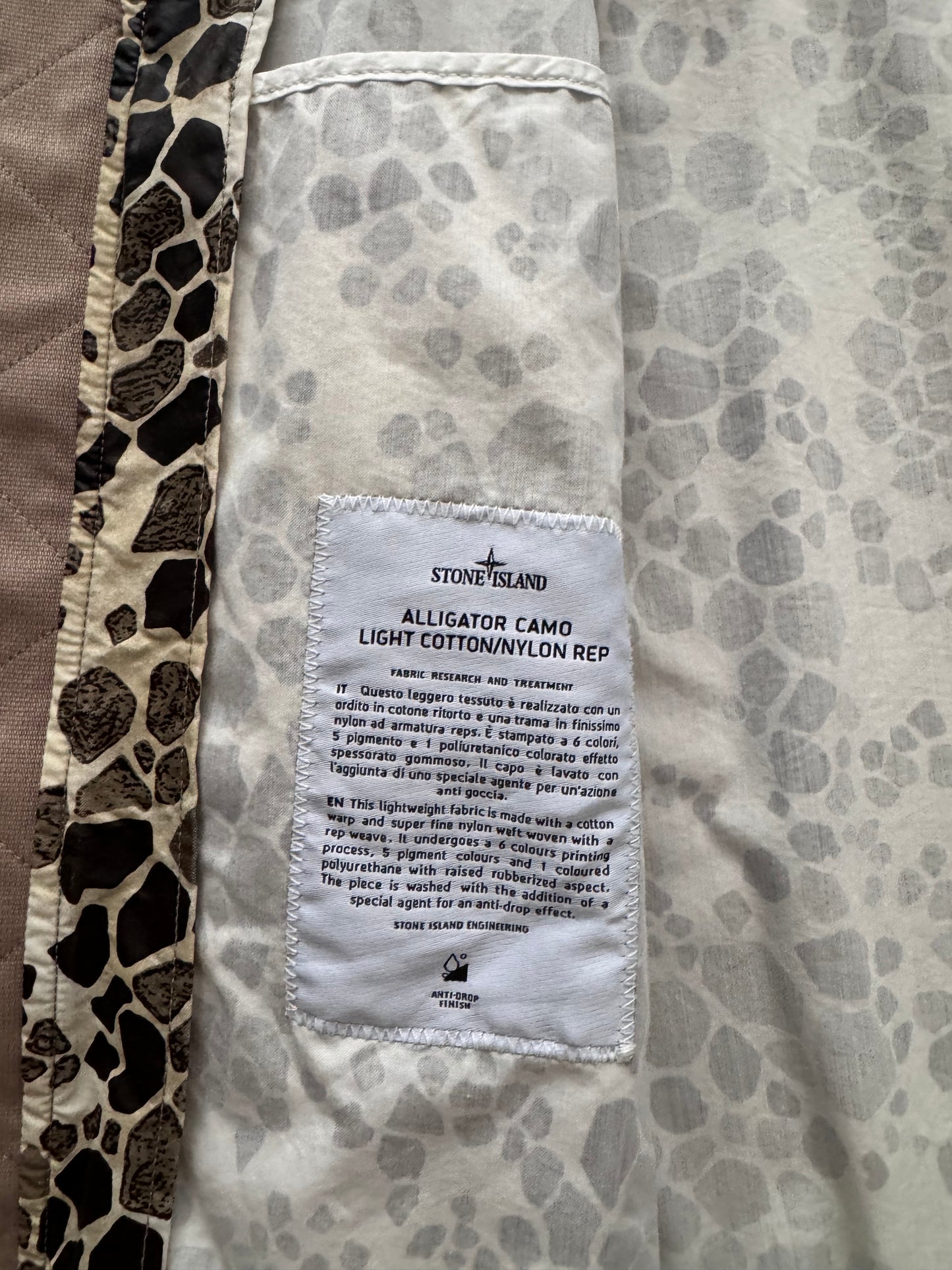 Stone Island 'Alligator Camo Light Cotton/Nylon Rep' Jacket - Medium