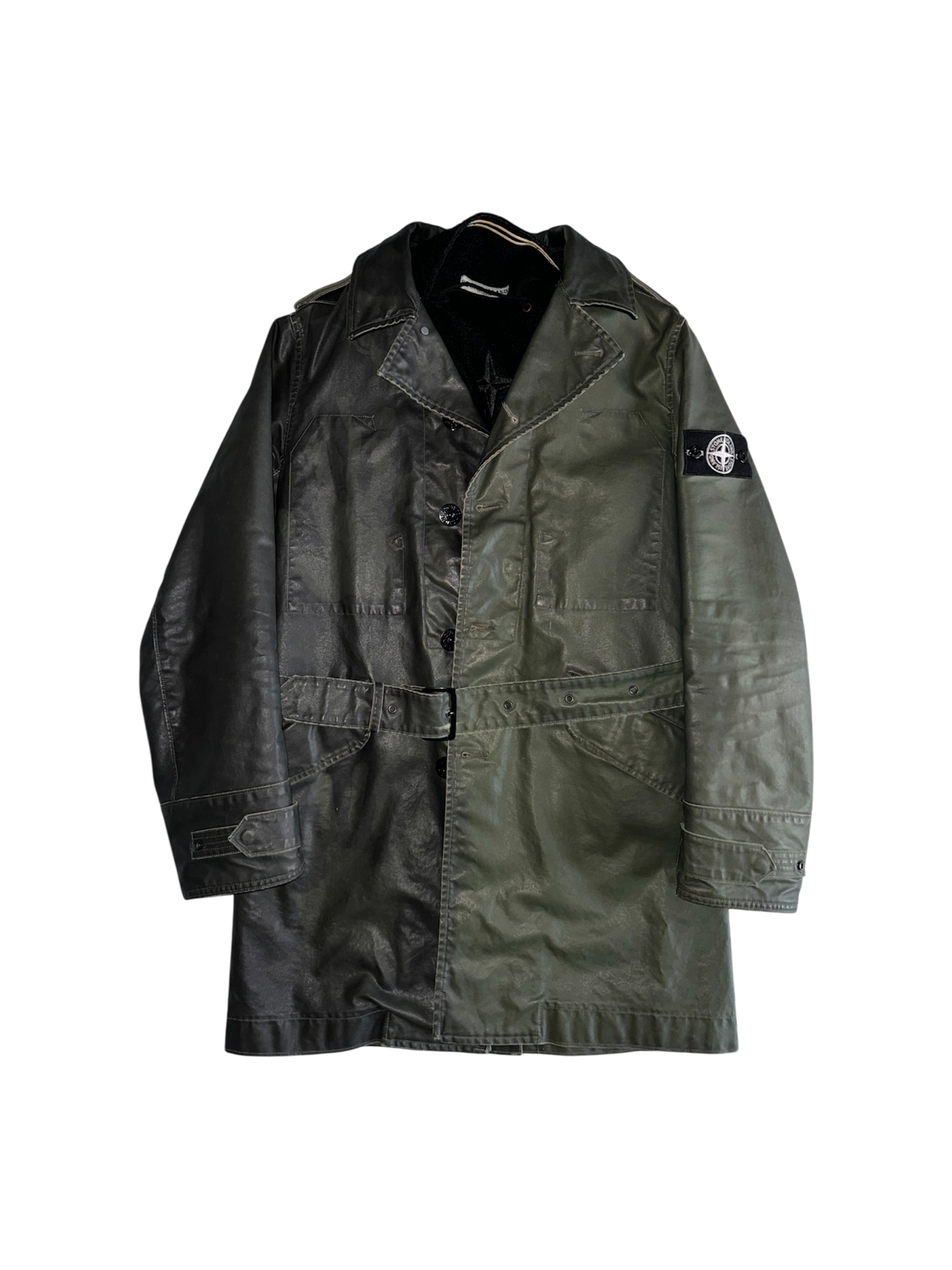 Stone Island 'Waxed Ice Heat Reactive' Trench - Medium