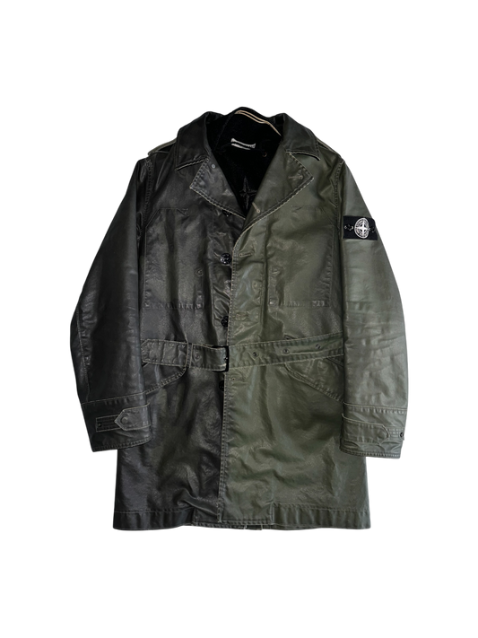 Stone Island 'Waxed Ice Heat Reactive' Trench - Medium