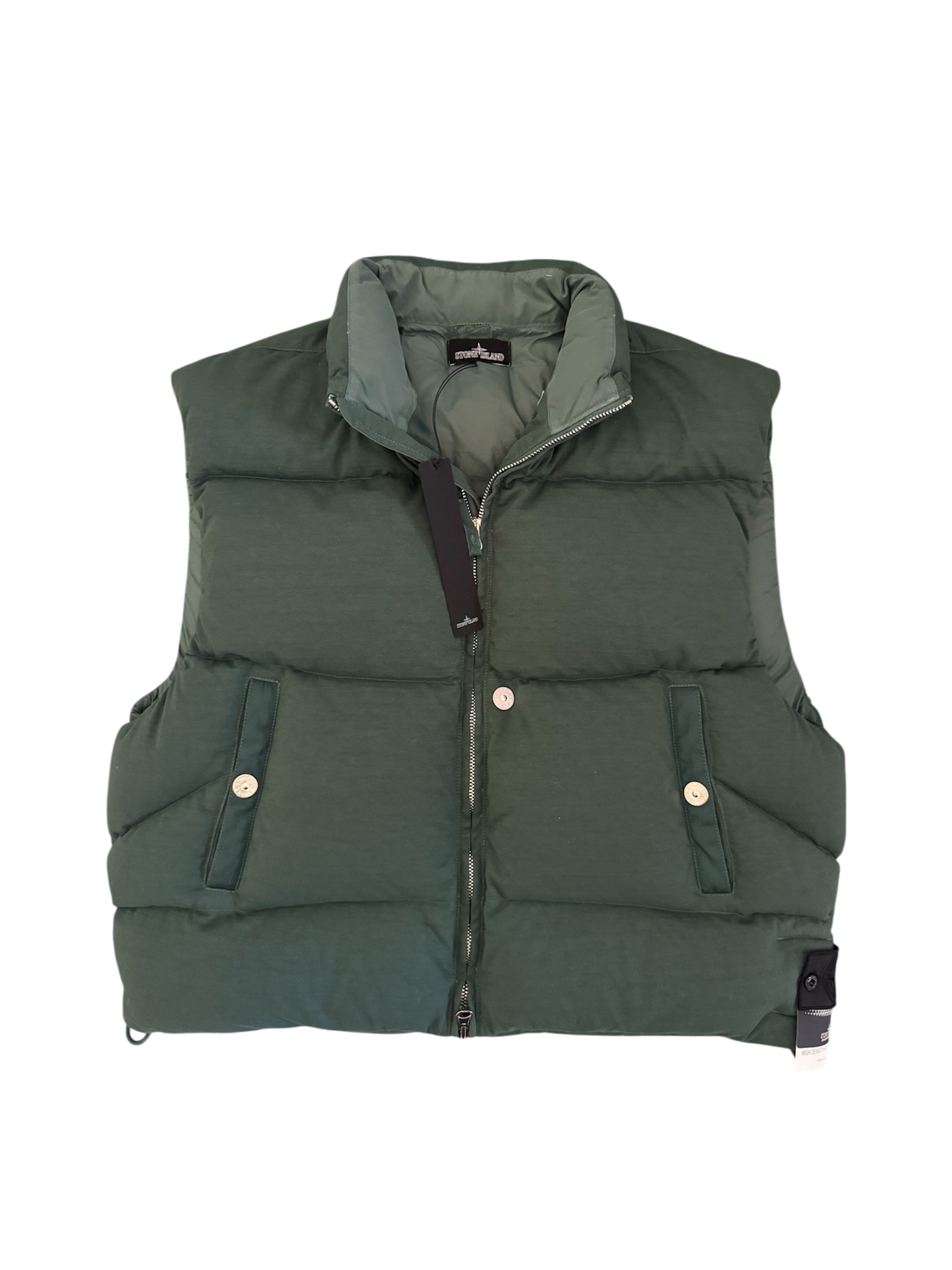 Stone Island Shadow Project Green 'High Density R-Nylon Jersey' BodyWarmer - XL