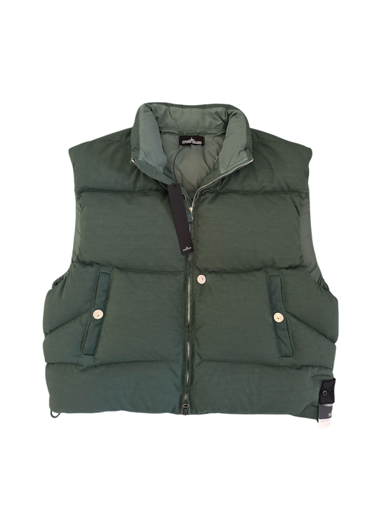 Stone Island Shadow Project Green 'High Density R-Nylon Jersey' BodyWarmer - XL