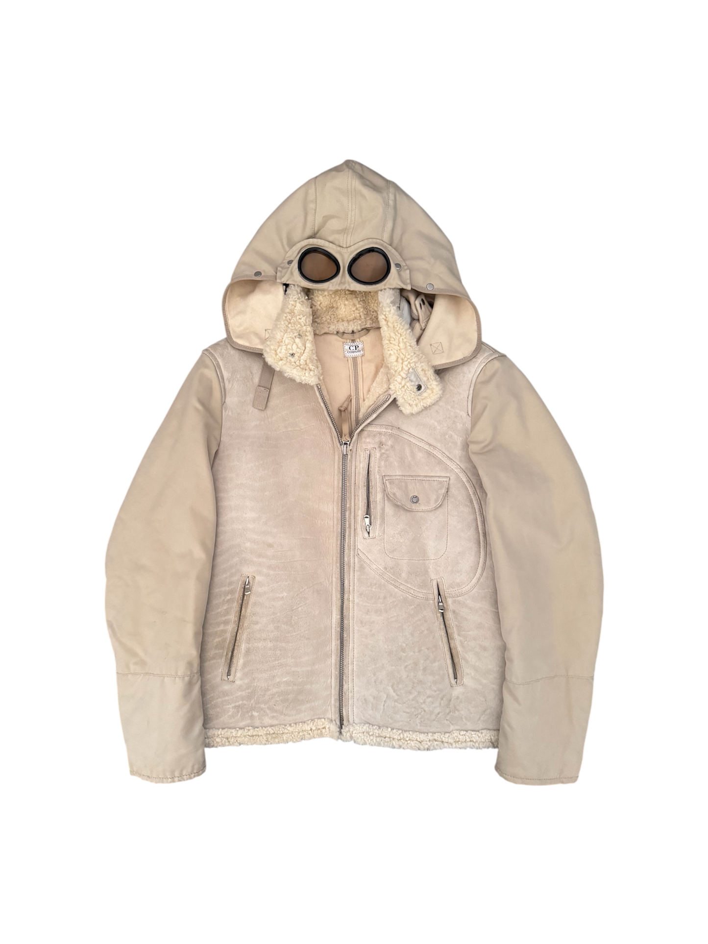 C.P. Company Mille Miglia Sheep Leather Goggle Jacket - 54 (XXL)