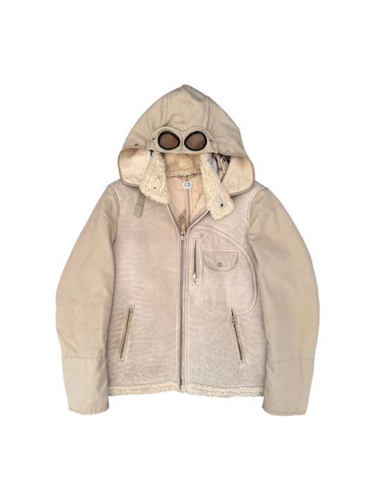 C.P. Company Mille Miglia Sheep Leather Goggle Jacket - 54 (XXL)