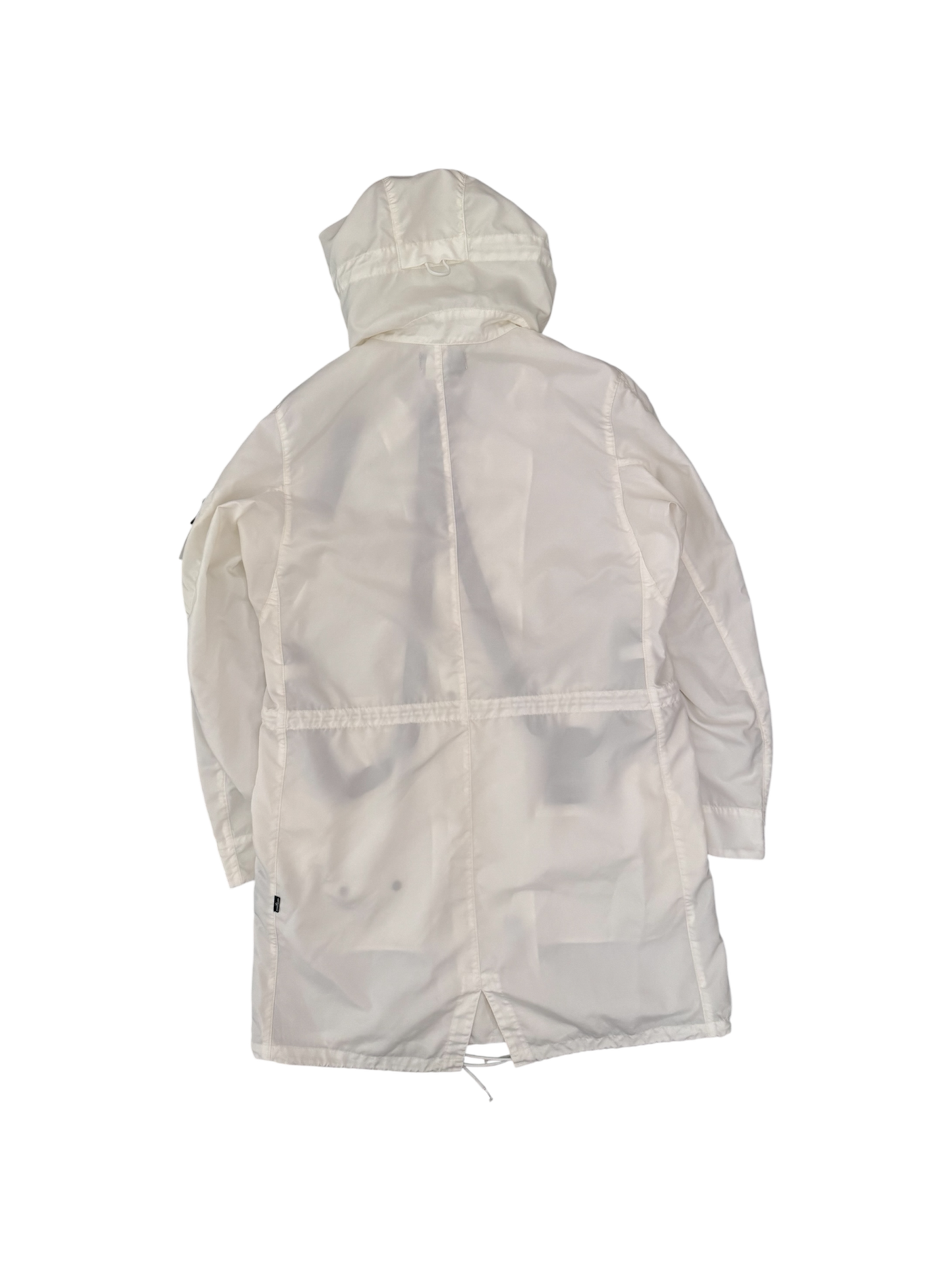 Stone Island Shadow Project White 'Hollowcore Poly Light' Parka - Small