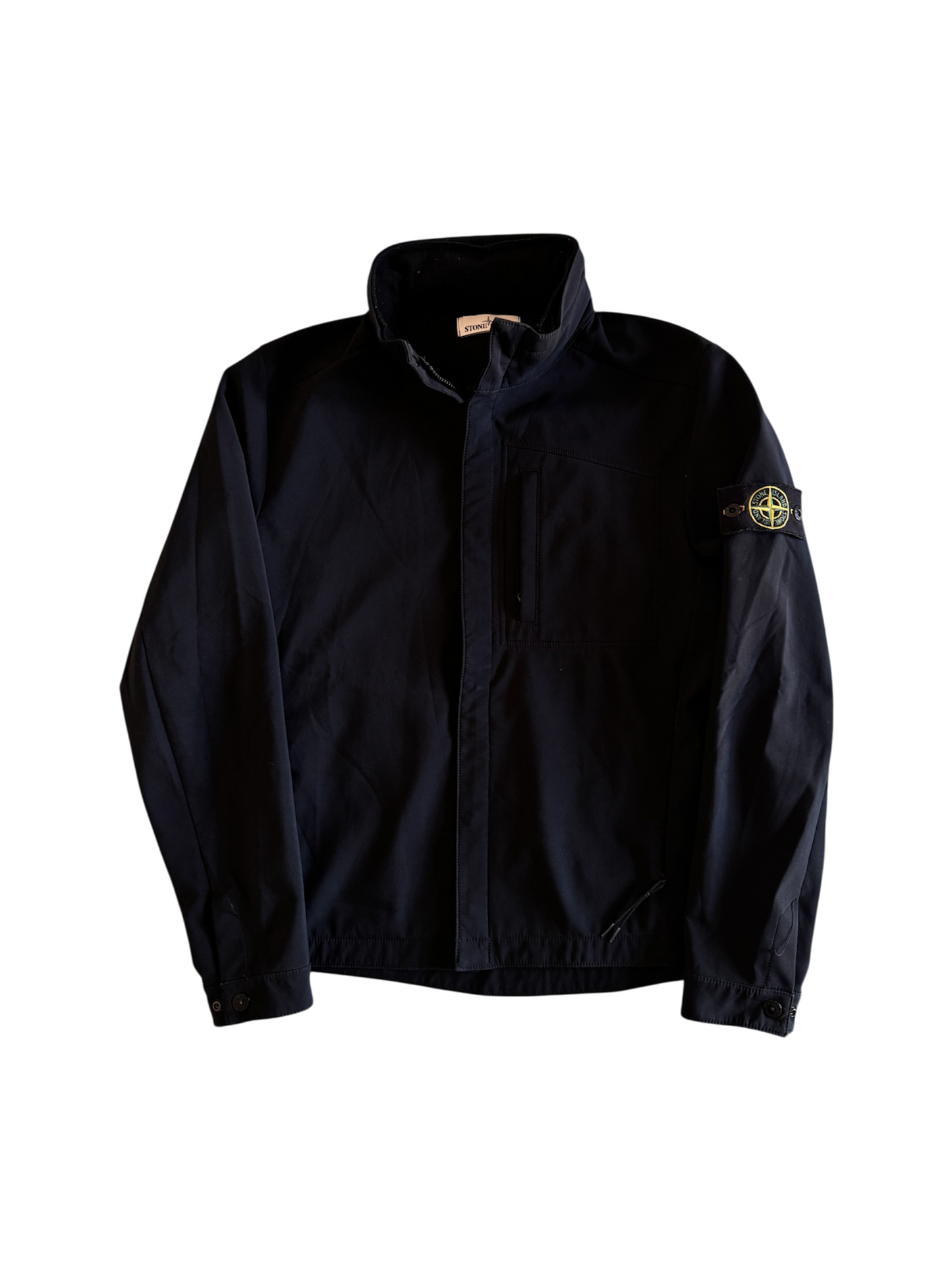 Stone Island Black 'Soft Shell-R' Jacket - Medium