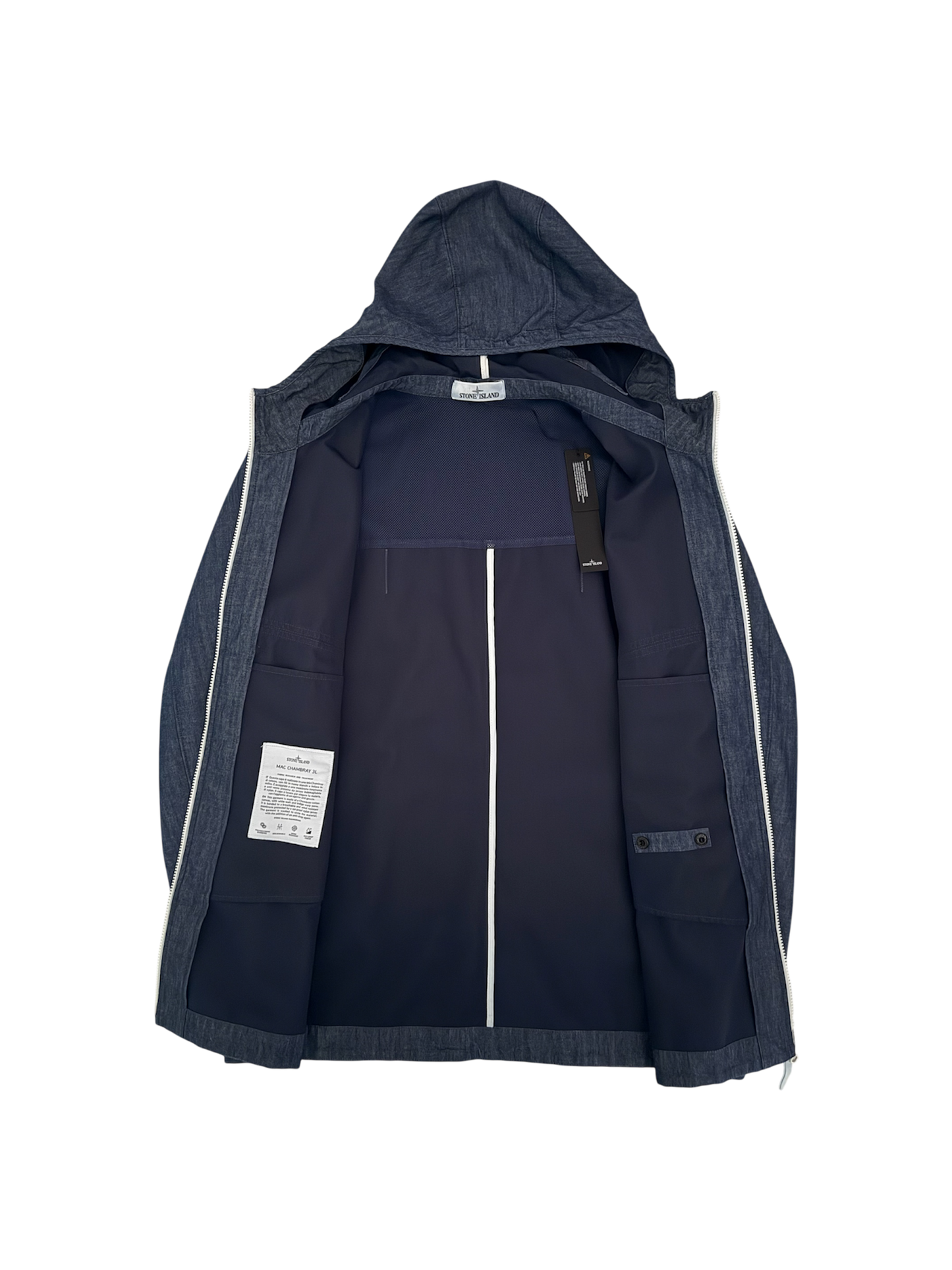 Stone Island 'Mac Chambray' Hooded Jacket - XL