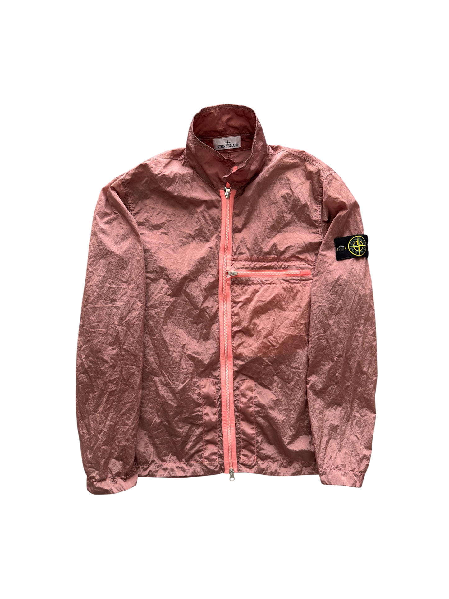 Stone Island 2023 Pink Nylon Metal Overshirt - Large